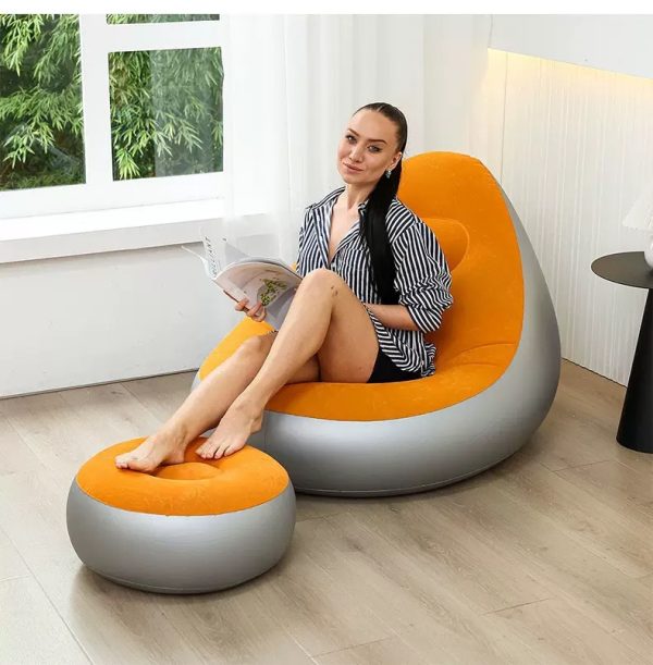 Inflatable Teardrop Chair with Ottoman